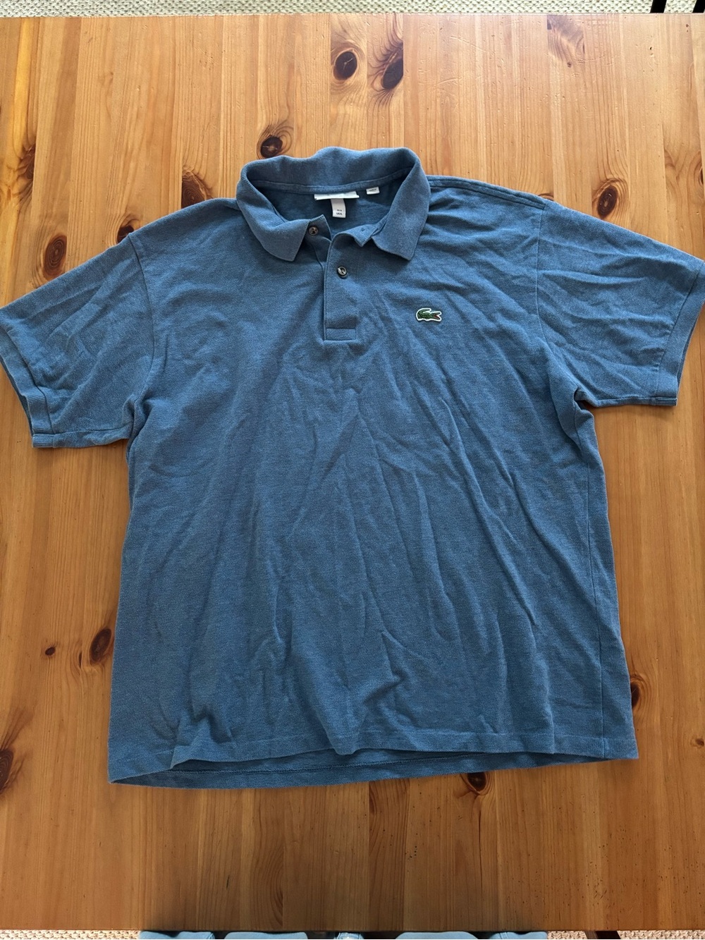 Lacoste Men's Blue Cotton Polo Shirt FR 6 / US XL